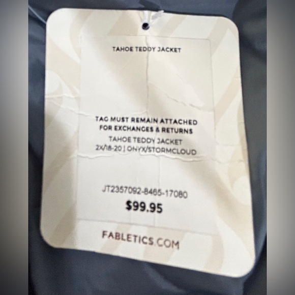 NEW FABLETICS TAHOE TEDDY JACKET - size 2X - Picture 8 of 10